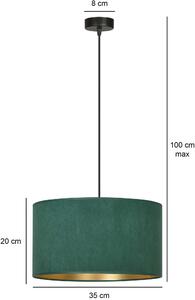 Emibig Hilde závesné svietidlo 1x60 W čierna-zelená-zlatá 1051/1