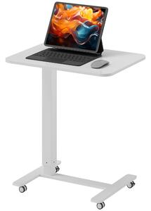 HOMCOM Výškovo nastaviteľný stôl na notebook 65 x 70-110 x 48 cm biely