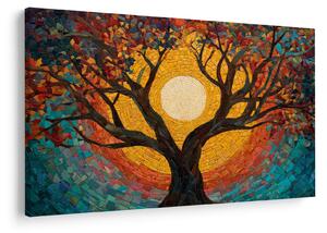 Obraz - Slnko v korune stromu života (90x60 cm)