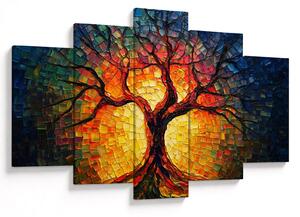 Obraz - Strom života v mozaike (150x105 cm)