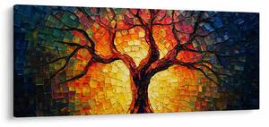 Obraz - Strom života v mozaike (120x50 cm)