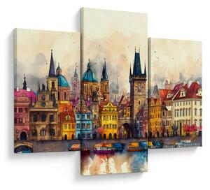 Obraz - Jeseň v maľovanom meste (90x60 cm)