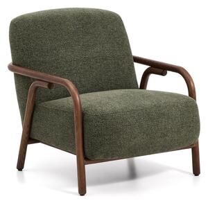 Tmavozelené ženilkové kreslo Sylo – Kave Home
