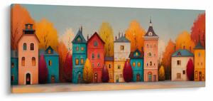 Obraz - Jesenná dedina (120x50 cm)