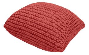 Červený pletený taburet Knit – Essentials
