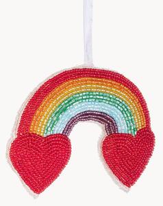 Bavlnené vianočné ozdoby Rainbow, 6 ks