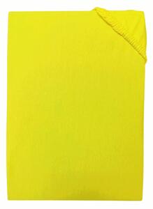 Posteľná plachta jersey žltá TiaHome - 200x220cm