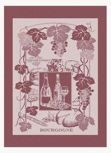 Žakárové kuchynské utierky La Bourgogne Bordeaux, 4 ks