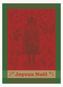 Žakárové kuchynské utierky Casse Noisette Noel Rouge, 4 ks