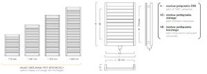 Instal Projekt Modo kúpeľňový radiátor rebríkový 104.7x60 cm biela MOD-60/100