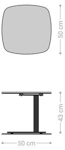DELIFE Konferenčný stolík Edge Boot 50x50 cm keramika Minas Melange Eleny kov efektfinish titán