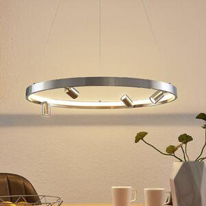 Lucande Paliva závesné LED svietidlo, 64 cm, nikel