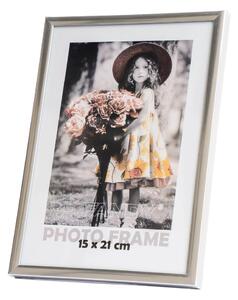 FANDY Plastový rámček Simple 2 15x21 3 strieborný
