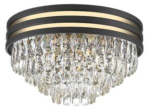 Brilagi Brilagi - LED Krištáľové stropné svietidlo VELURE 5xE14/40W/230V čierna BG0762 + záruka 3 roky zadarmo