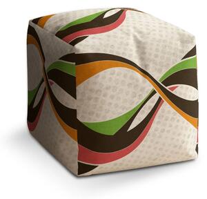Sablio Taburet Retro abstrakcia - 40x40x40 cm