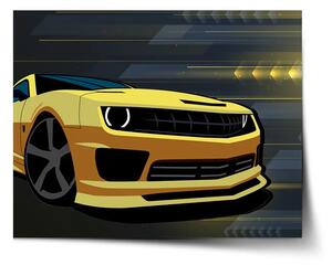 Sablio Plagát Chevrolet Camaro Pruhy - 60x40 cm
