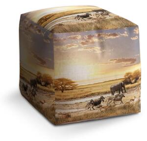 Sablio Taburet Safari - 40x40x40 cm