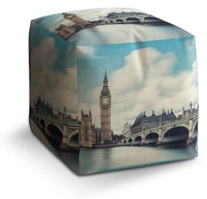 Sablio Taburet Cube Londýn Bridge - 40x40x40 cm
