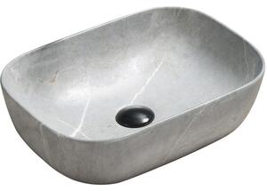 Mexen Rita umývadlo na doske 45 x 32 cm, sivý kameň - 21084596