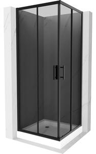 Mexen Rio štvorcový sprchovací kút 70 x 70 cm, grafitový, čierny + vanička, biela - 860-070-070-70-40-4510