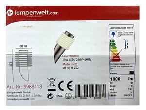 Lampenwelt Lampenwelt - LED Vonkajšia nástenná lampa LED/10W/230V IP44 LW1435 + záruka 3 roky zadarmo