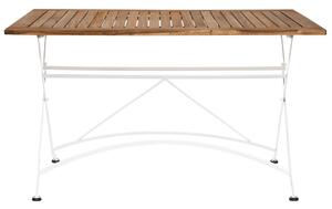 PARKLIFE Skladací stôl 80 x 130 cm - biela/hnedá