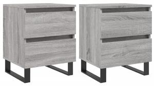 Nočné stolíky 2 ks sivý dub sonoma 40x35x50 cm kompozitné drevo