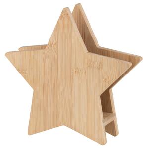 Dřevěný stojánek na ubrousky Star