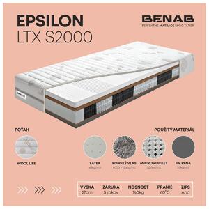 BENAB EPSILON luxusný ortopedický taštičkový matrac 85x190 cm Prací poťah Wool Life