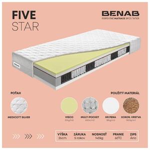 BENAB FIVE STAR vysoký taštičkový matrac Poťah Medicott Silver