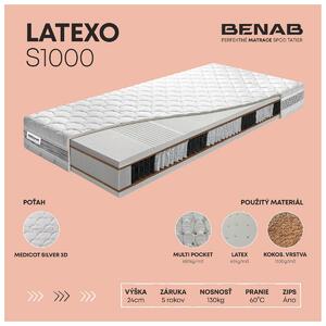 BENAB LATEXO prírodný taštičkový matrac 80x190 cm Prací poťah Medicott Silver 3D