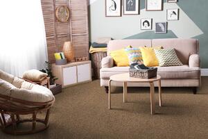 Vebe AKCIA: 100x400 cm Metrážny koberec Santana béžová s podkladom gél, záťažový - Bez obšitia cm