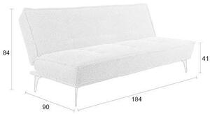 Béžová rozkladacia pohovka z textílie buklé 184 cm Cielke – White Label