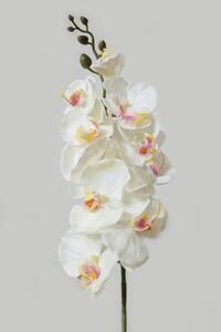 Biela umelá orchidea na stonke 80cm