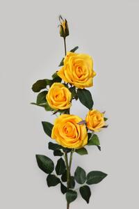 Žltá umelá ruža trsová 97cm