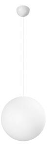 Linea Light LED závesné svietidlo Oh! P, Ø 38 cm, biele, 3 000 K, 1 584 lm, Biela / opálová, Obývacia izba / jedáleň, Plast, Moderný