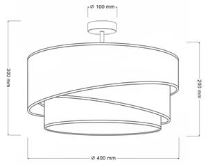 Brilagi - Prisadený luster TRIO 1xE27/60W/230V pr. 40 cm krémová/šedá