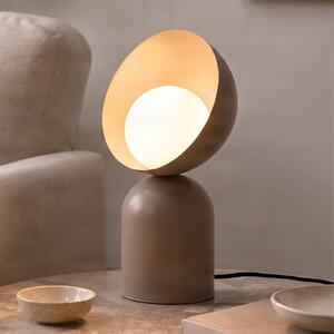 EMIBIG LIGHTING Stolová lampa Boto LN1, béžová, oceľ/sklo, výška 31 cm, G9, Krémová / jantárovo žltá, Obývacia izba / jedáleň, kov, Moderný
