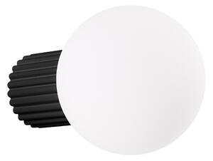 Čierne nástenné svietidlo ø 12 cm Orbital – Sollux