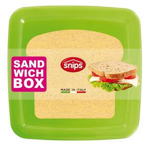 Zelený desiatový box na sendvič Snips Sandwich, 500 ml
