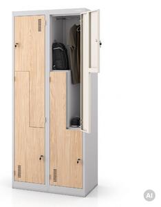 Šatníková skriňa typu L sivá, dub sonoma, 800x1850x450 mm: JULIA Eco Design