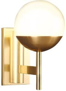 MaxLight Dallas nástenná lampa 1x40 W biela-zlatá W0207