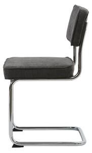 Antracitovosivá jedálenská stolička Unique Furniture Rupert Bauhaus
