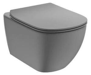 Wc závesné Ideal Standard Tesi  v čiernej farbe mat  so zadným odpadom T3546V3