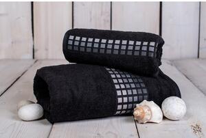 Čierny bavlnený uterák 100x50 cm Darwin - My House