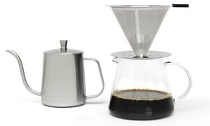 Súprava na prekvapkávanú kávu z nehrdzavejúcej ocele v striebornej farbe 500 ml Slow Coffee – Leopold Vienna
