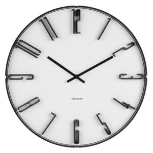 Biele nástenné hodiny Karlsson Sentient, ⌀ 40 cm