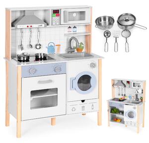 Drevená kuchynka pre deti, LED zvuky, kuchynské doplnky, ECOTOYS