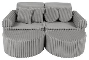 MeowBaby® Churros detská pohovka Max, Moon Dust Grey