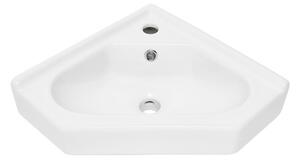 Rohové umývadlo SAT B-Way 55x38,5 cm otvor pre batériu uprostred SATBW5538
